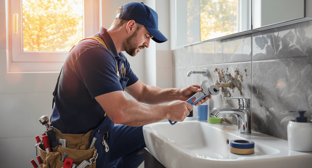 Plombier intervenant rapidement sur une fuite d'eau à Nanterre