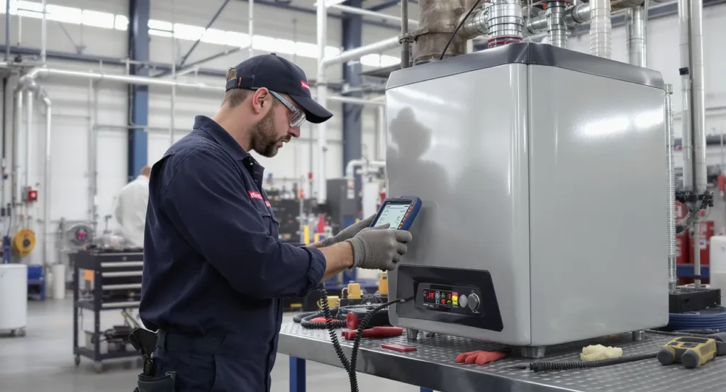 Réparation de chaudière avec diagnostic et remise en service rapide