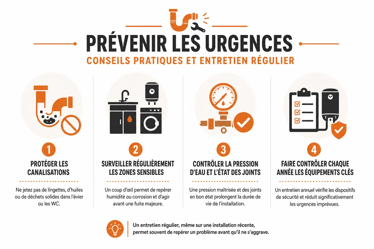 Comment se déroule une intervention de plombier du diagnostic au devis? , Prévenir les urgences: conseils pratiques et entretien régulier
