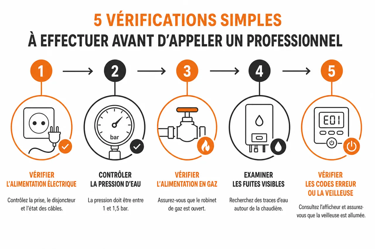Panne de chaudière 5 vérifications simples à faire vous‑même avant d’appeler un professionnel , 5 vérifications simples à effectuer avant d’appeler un professionnel