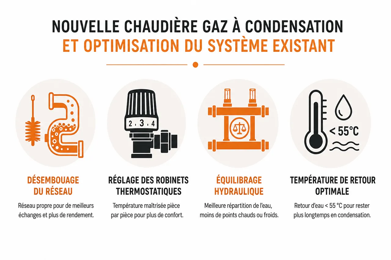 Installation de chaudière gaz à condensation dans le 92 comment préparer votre logement pour une pose sans mauvaises surprises , Nouvelle chaudière gaz à condensation et optimisation du système existant