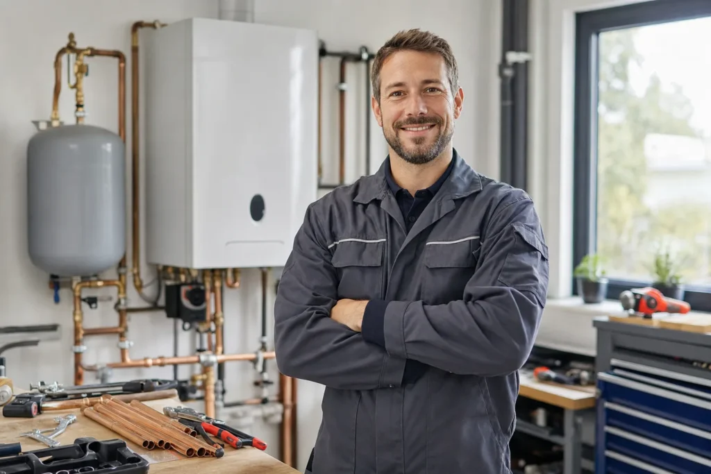 Technicien chauffagiste professionnel dans le 92 avec outils spécialisés