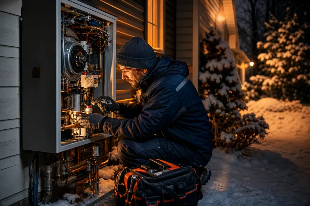 Technicien chauffagiste urgence dépannage chauffage en hiver
