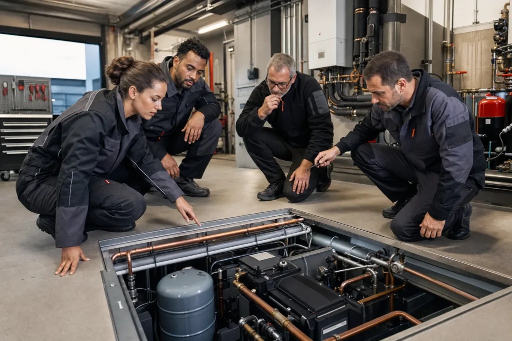 Chaudière à condensation moderne pour débutants et installation domestique