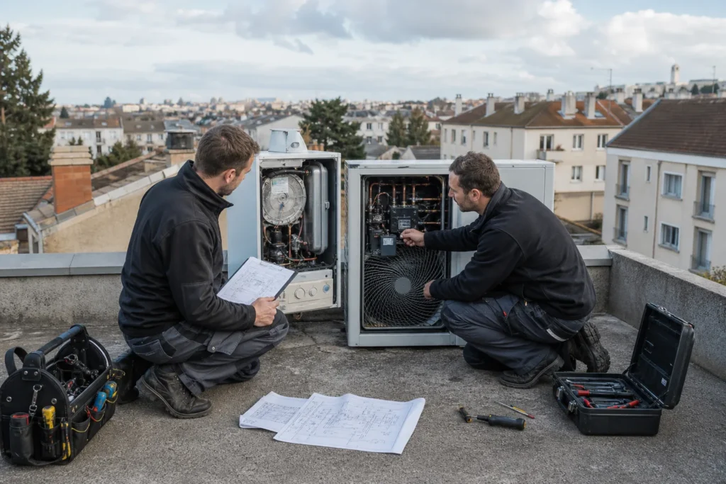 Comparaison chaudière gaz et pompe à chaleur pour logement dans les Hauts-de-Seine