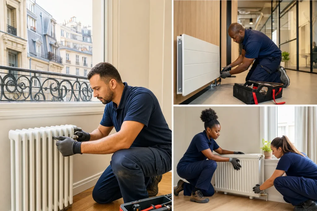 Système de chauffage moderne dans une maison résidentielle