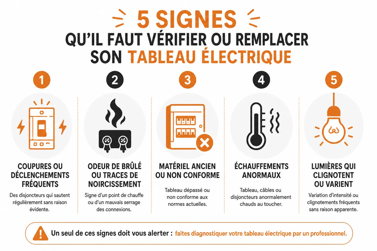 Tableau électrique, 5 signes qu’il mérite d’être contrôlé rapidement 3 Tableau électrique, 5 signes qu’il mérite d’être contrôlé rapidement , 5 signes qu’il faut vérifier ou remplacer son tableau électrique